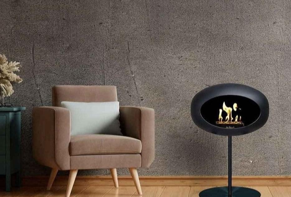 Le Feu - Dome Black Ground Steel Low Pole - Fireplace - Majestic Patio