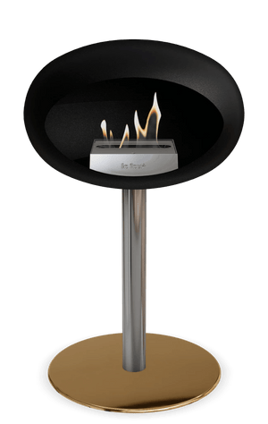 Le Feu - Dome Black Ground Steel Low Pole - Fireplace - Majestic Patio