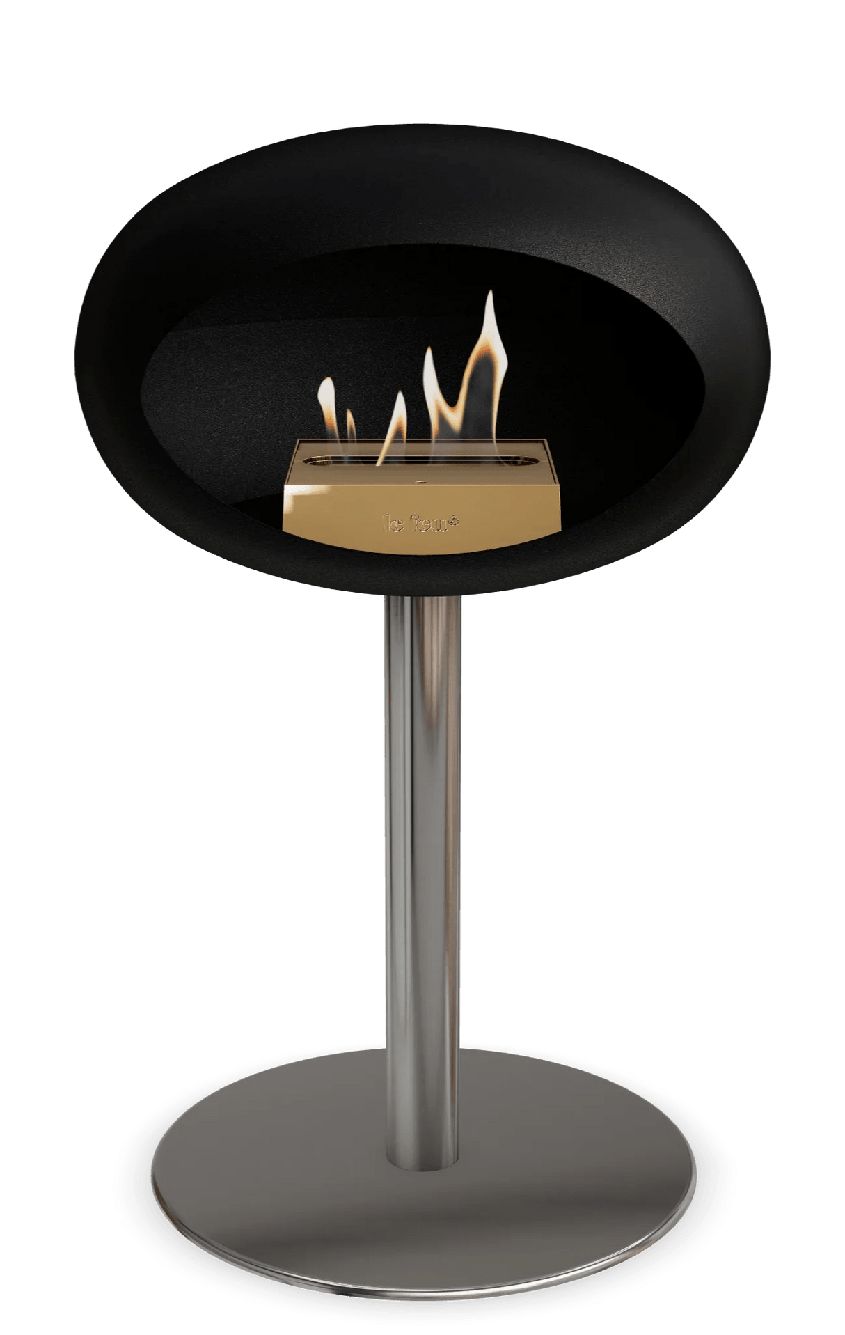 Le Feu - Dome Black Ground Steel Low Pole - Fireplace - Majestic Patio