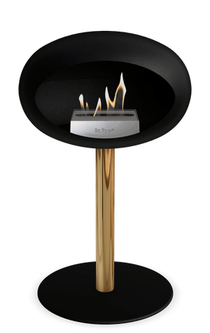 Le Feu - Dome Black Ground Steel Low Pole - Fireplace - Majestic Patio