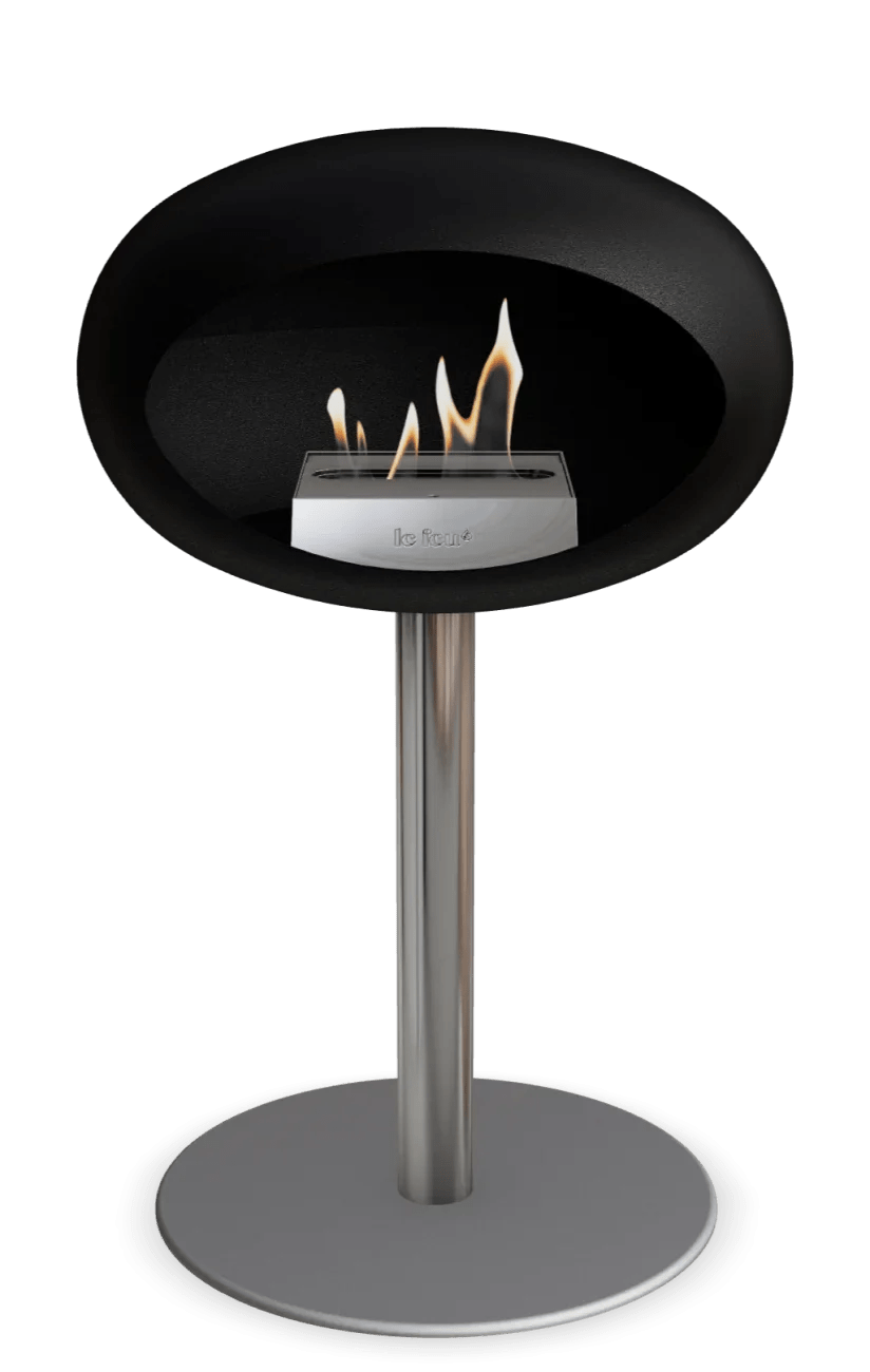 Le Feu - Dome Black Ground Steel Low Pole - Fireplace - Majestic Patio