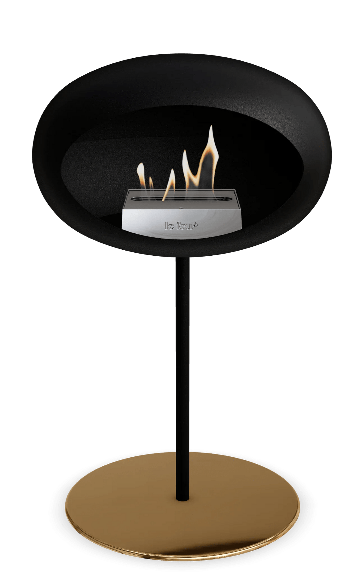 Le Feu - Dome Black Ground Steel Low Pole - Fireplace - Majestic Patio