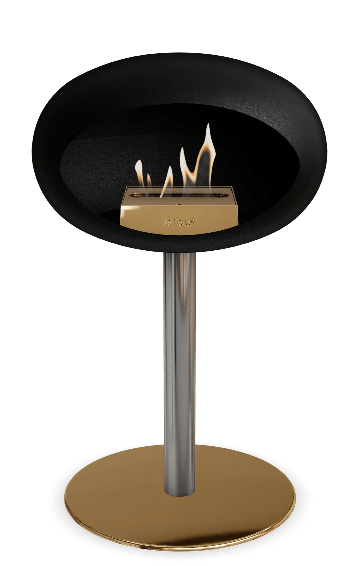 Le Feu - Dome Black Ground Steel Low Pole - Fireplace - Majestic Patio