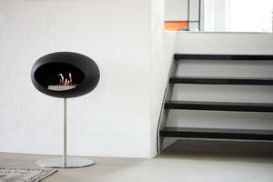 Le Feu - Dome Black Ground Steel Low Pole - Fireplace - Majestic Patio