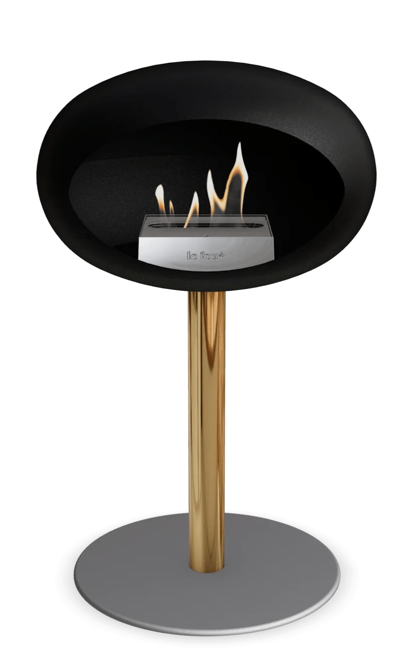 Le Feu - Dome Black Ground Steel Low Pole - Fireplace - Majestic Patio