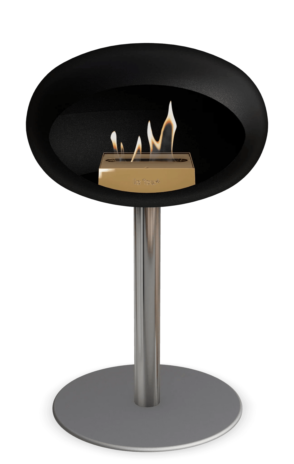 Le Feu - Dome Black Ground Steel Low Pole - Fireplace - Majestic Patio