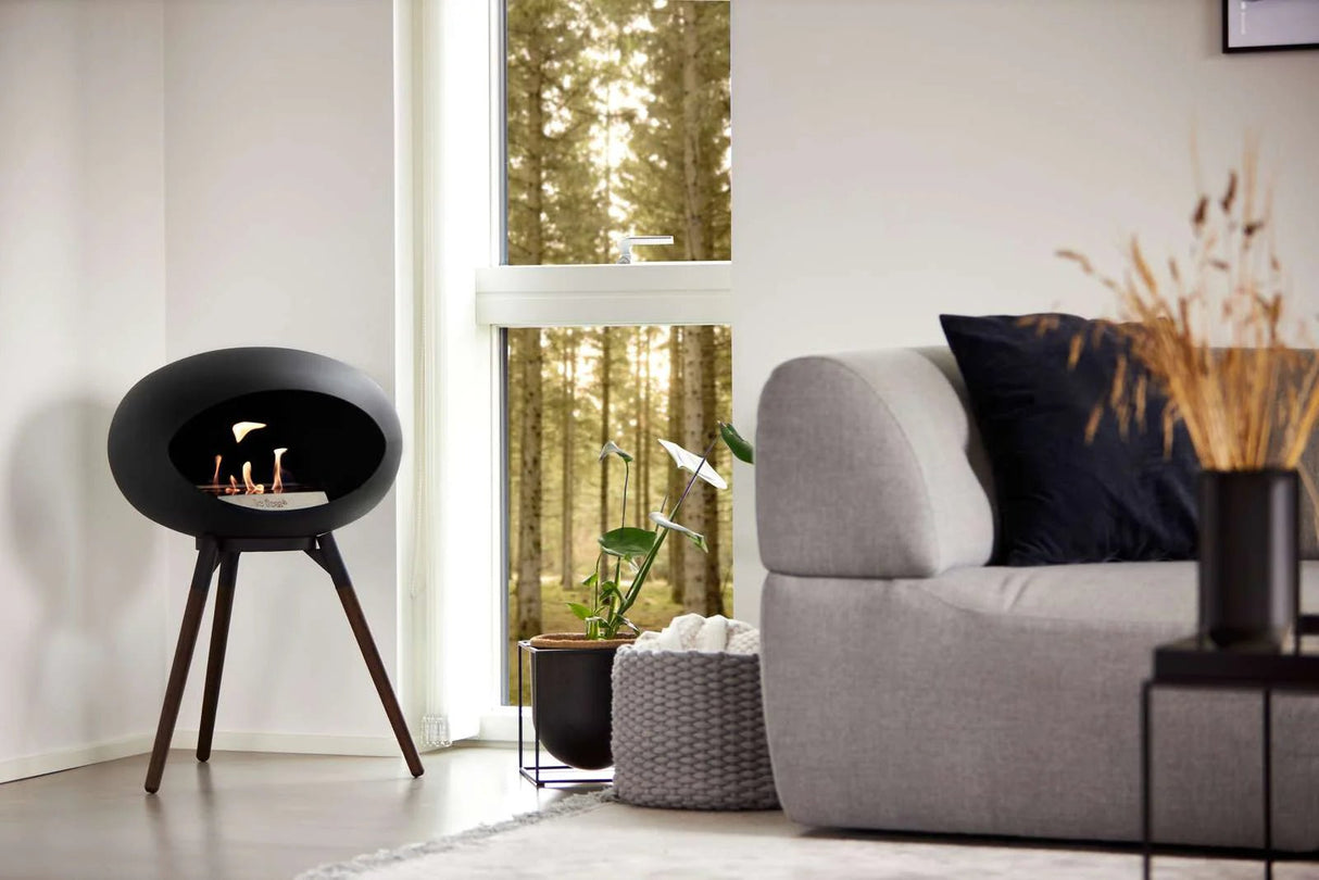 Le Feu - Dome Black Ground Wood Low - Fireplace - Majestic Patio