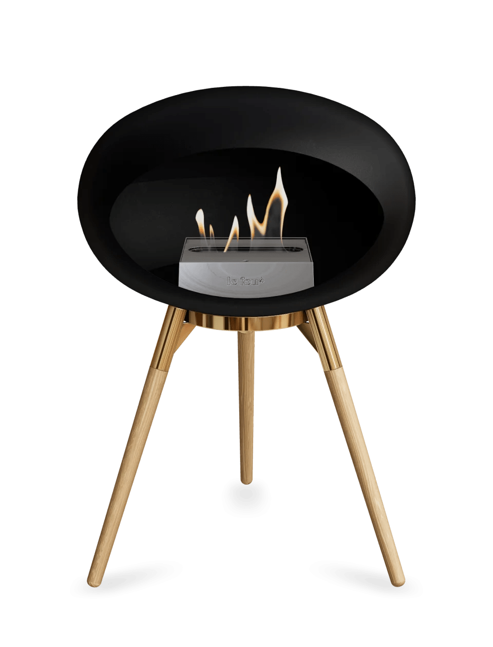 Le Feu - Dome Black Ground Wood Low - Fireplace - Majestic Patio