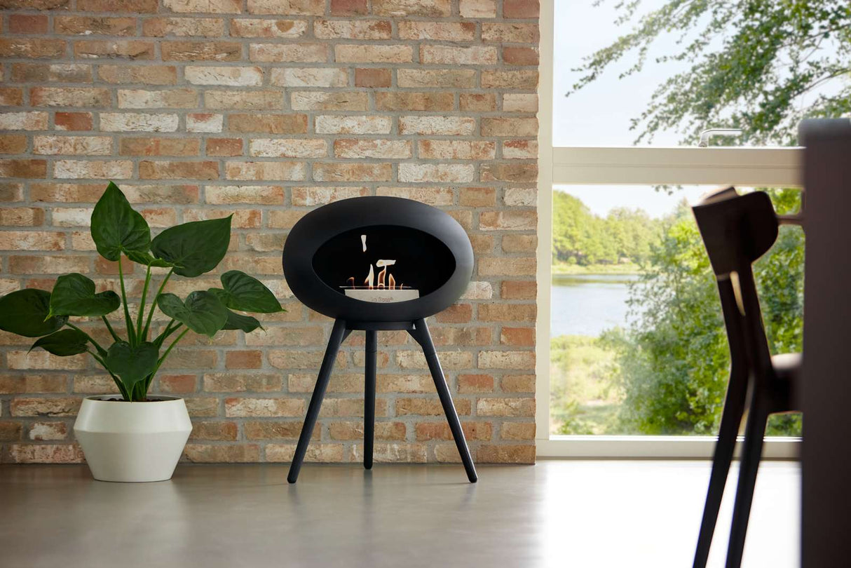 Le Feu - Dome Black Ground Wood Low - Fireplace - Majestic Patio