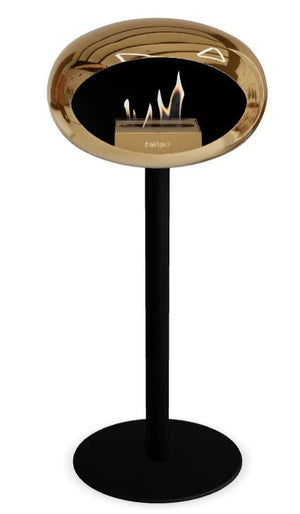 Le Feu - Dome Chromed Rose Gold Ground Steel High Pole - Fireplace - Majestic Patio