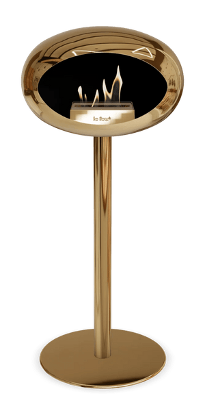 Le Feu - Dome Chromed Rose Gold Ground Steel High Pole - Fireplace - Majestic Patio