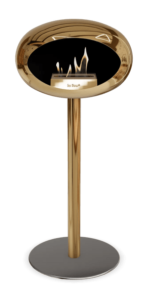 Le Feu - Dome Chromed Rose Gold Ground Steel High Pole - Fireplace - Majestic Patio