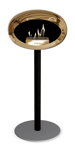 Le Feu - Dome Chromed Rose Gold Ground Steel High Pole - Fireplace - Majestic Patio