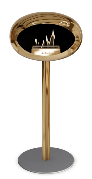 Le Feu - Dome Chromed Rose Gold Ground Steel High Pole - Fireplace - Majestic Patio