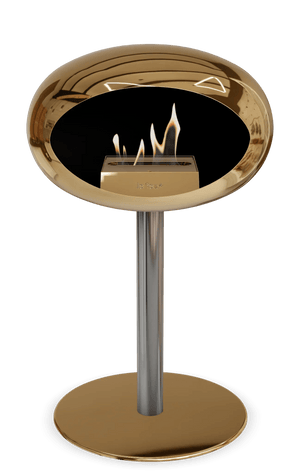 Le Feu - Dome Chromed Rose Gold Ground Steel Low Pole - Fireplace - Majestic Patio