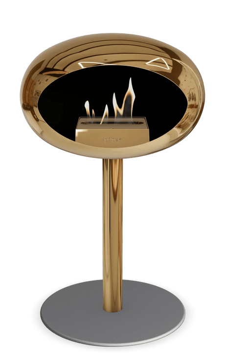 Le Feu - Dome Chromed Rose Gold Ground Steel Low Pole - Fireplace - Majestic Patio