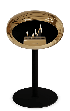 Le Feu - Dome Chromed Rose Gold Ground Steel Low Pole - Fireplace - Majestic Patio