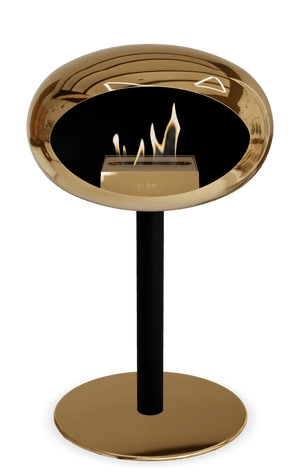 Le Feu - Dome Chromed Rose Gold Ground Steel Low Pole - Fireplace - Majestic Patio