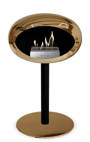 Le Feu - Dome Chromed Rose Gold Ground Steel Low Pole - Fireplace - Majestic Patio