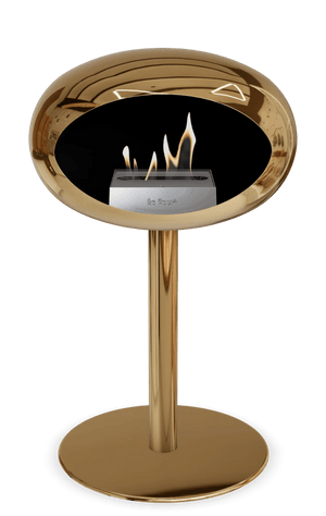 Le Feu - Dome Chromed Rose Gold Ground Steel Low Pole - Fireplace - Majestic Patio