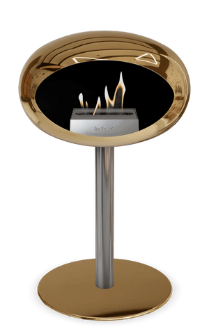 Le Feu - Dome Chromed Rose Gold Ground Steel Low Pole - Fireplace - Majestic Patio