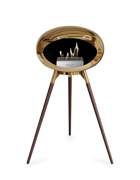 Le Feu - Dome Chromed Rose Gold Ground Wood High - Fireplace - Majestic Patio