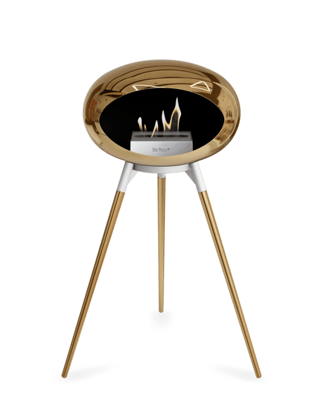 Le Feu - Dome Chromed Rose Gold Ground Wood High - Fireplace - Majestic Patio