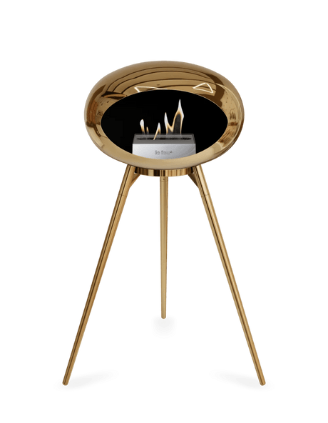 Le Feu - Dome Chromed Rose Gold Ground Wood High - Fireplace - Majestic Patio