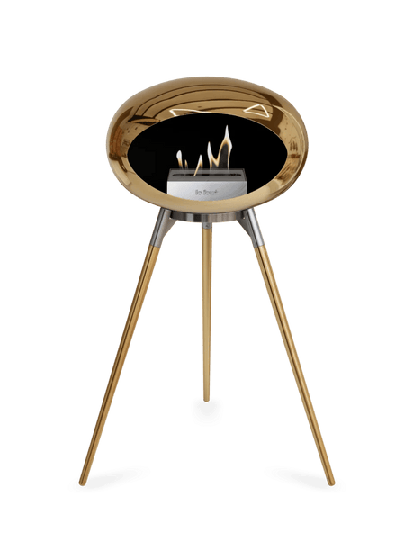 Le Feu - Dome Chromed Rose Gold Ground Wood High - Fireplace - Majestic Patio