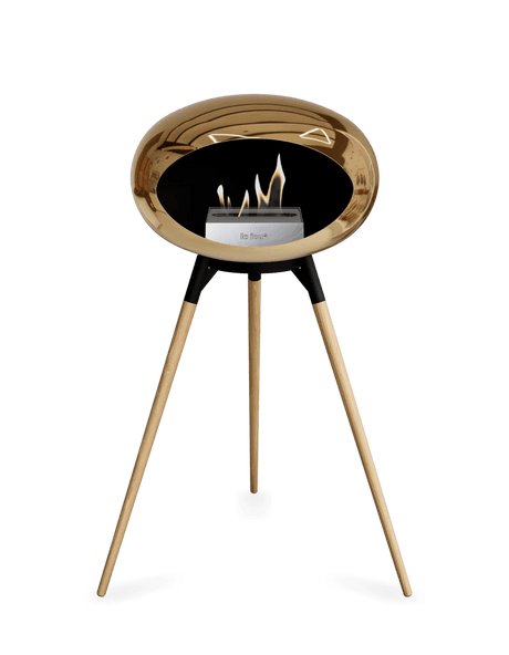 Le Feu - Dome Chromed Rose Gold Ground Wood High - Fireplace - Majestic Patio