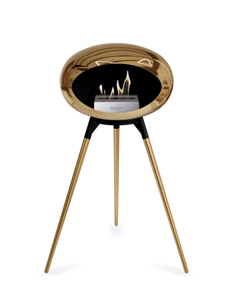 Le Feu - Dome Chromed Rose Gold Ground Wood High - Fireplace - Majestic Patio