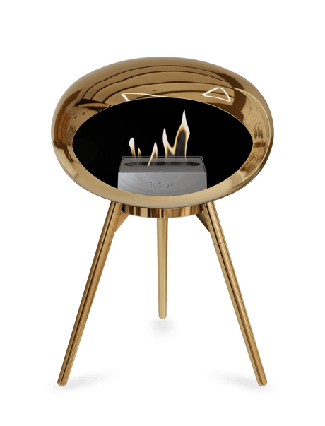 Le Feu - Dome Chromed Rose Gold Ground Wood Low - Fireplace - Majestic Patio