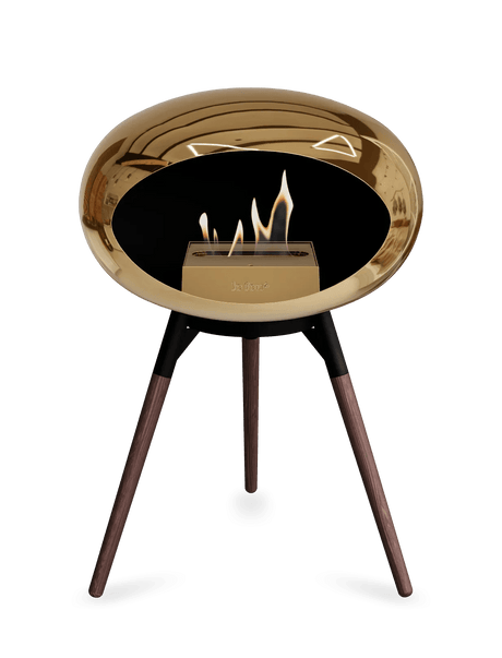 Le Feu - Dome Chromed Rose Gold Ground Wood Low - Fireplace - Majestic Patio