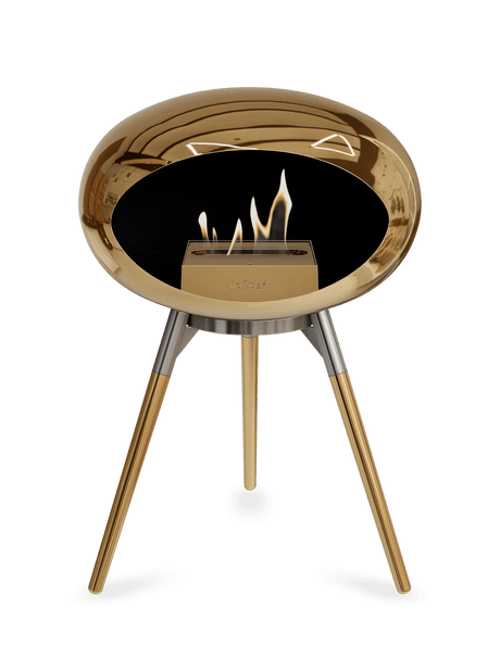 Le Feu - Dome Chromed Rose Gold Ground Wood Low - Fireplace - Majestic Patio