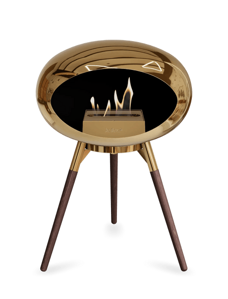 Le Feu - Dome Chromed Rose Gold Ground Wood Low - Fireplace - Majestic Patio