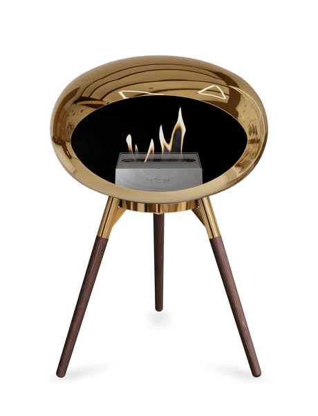 Le Feu - Dome Chromed Rose Gold Ground Wood Low - Fireplace - Majestic Patio