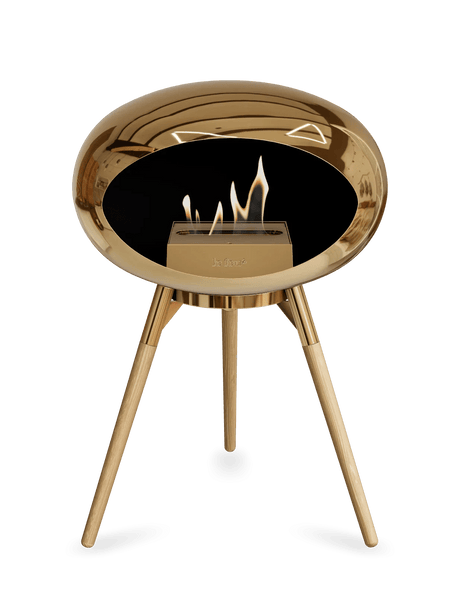 Le Feu - Dome Chromed Rose Gold Ground Wood Low - Fireplace - Majestic Patio