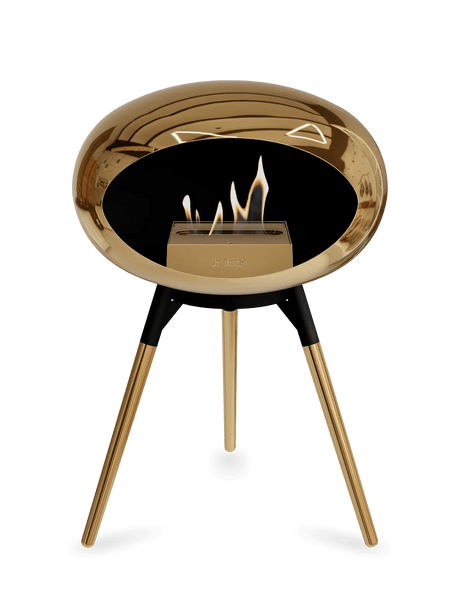 Le Feu - Dome Chromed Rose Gold Ground Wood Low - Fireplace - Majestic Patio