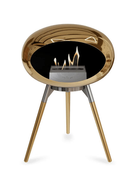 Le Feu - Dome Chromed Rose Gold Ground Wood Low - Fireplace - Majestic Patio