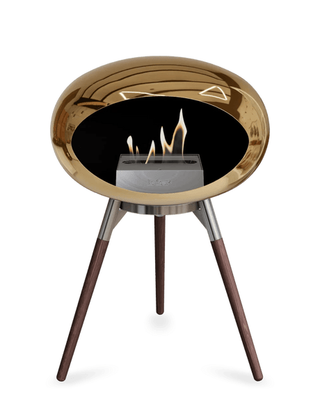 Le Feu - Dome Chromed Rose Gold Ground Wood Low - Fireplace - Majestic Patio