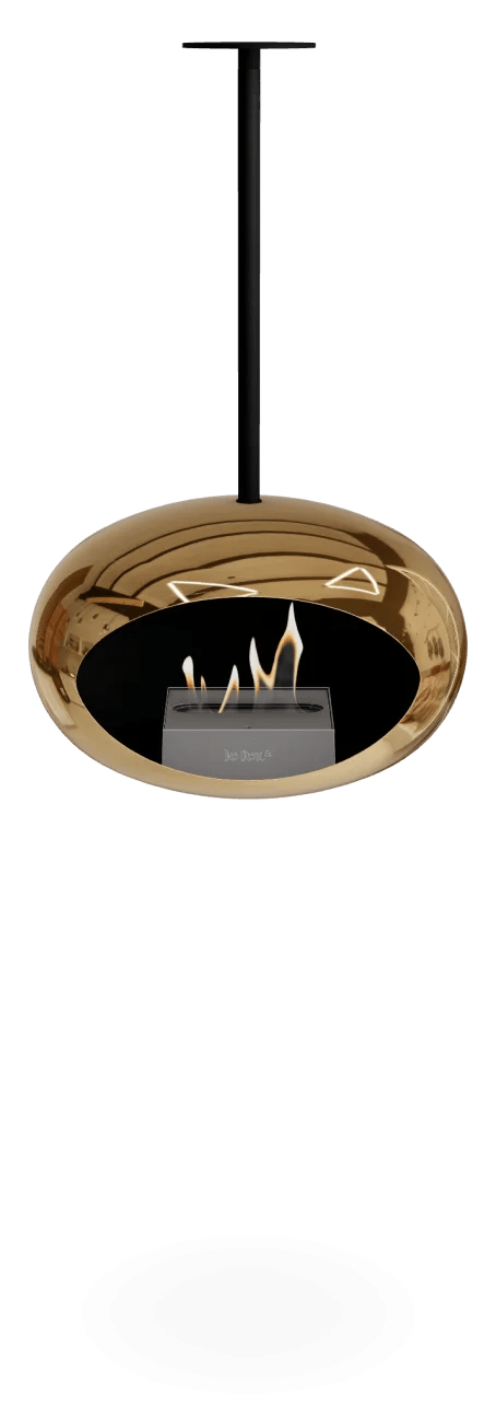 Le Feu - Dome Chromed Rose Gold Sky Indoor/Outdoor - Fireplace - Majestic Patio