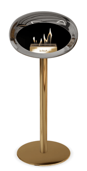 Le Feu - Dome Chromed Silver Ground Steel High Pole - Fireplace - Majestic Patio