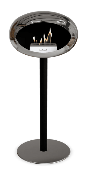 Le Feu - Dome Chromed Silver Ground Steel High Pole - Fireplace - Majestic Patio