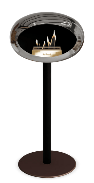 Le Feu - Dome Chromed Silver Ground Steel High Pole - Fireplace - Majestic Patio