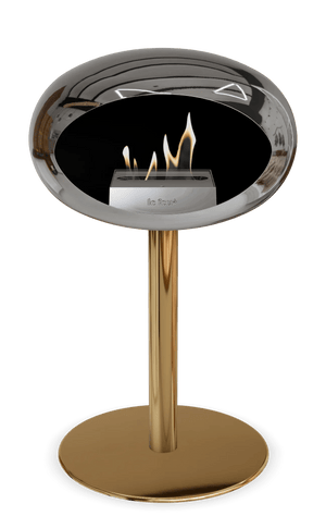 Le Feu - Dome Chromed Silver Ground Steel Low Pole - Fireplace - Majestic Patio