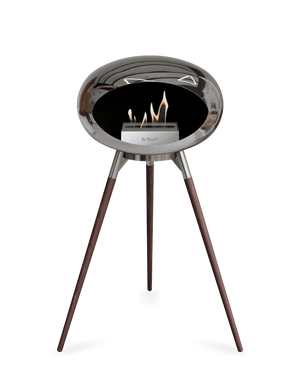 Le Feu - Dome Chromed Silver Ground Wood High - Fireplace - Majestic Patio