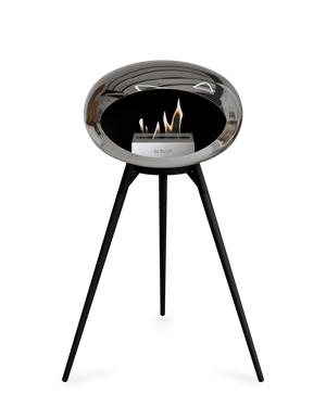 Le Feu - Dome Chromed Silver Ground Wood High - Fireplace - Majestic Patio