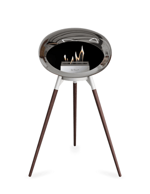 Le Feu - Dome Chromed Silver Ground Wood High - Fireplace - Majestic Patio