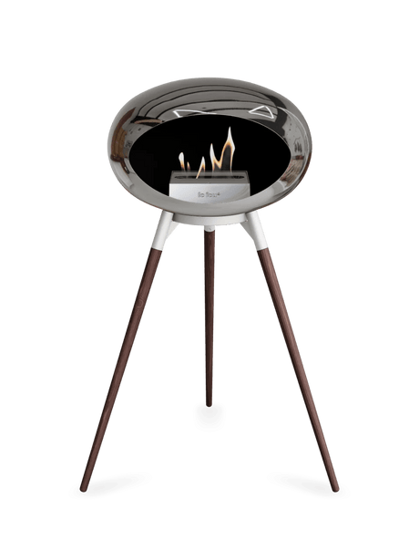 Le Feu - Dome Chromed Silver Ground Wood High - Fireplace - Majestic Patio