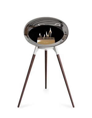 Le Feu - Dome Chromed Silver Ground Wood High - Fireplace - Majestic Patio